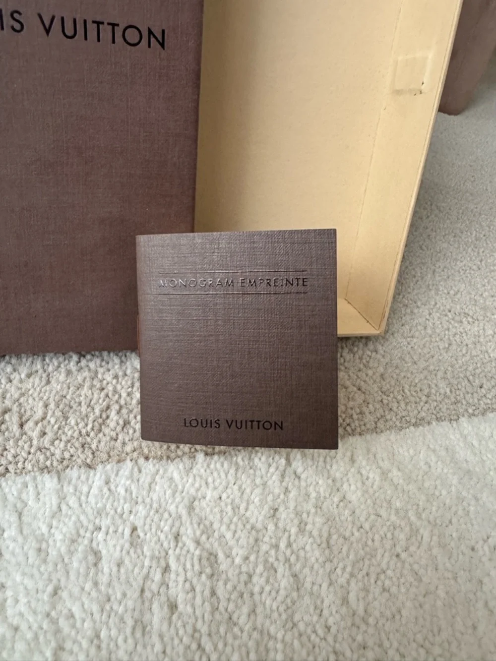 Louis Vuitton Brown Empty Drawer Slide Pull Out Box Ribbon Card 7.5 x 5.5 x 1.5